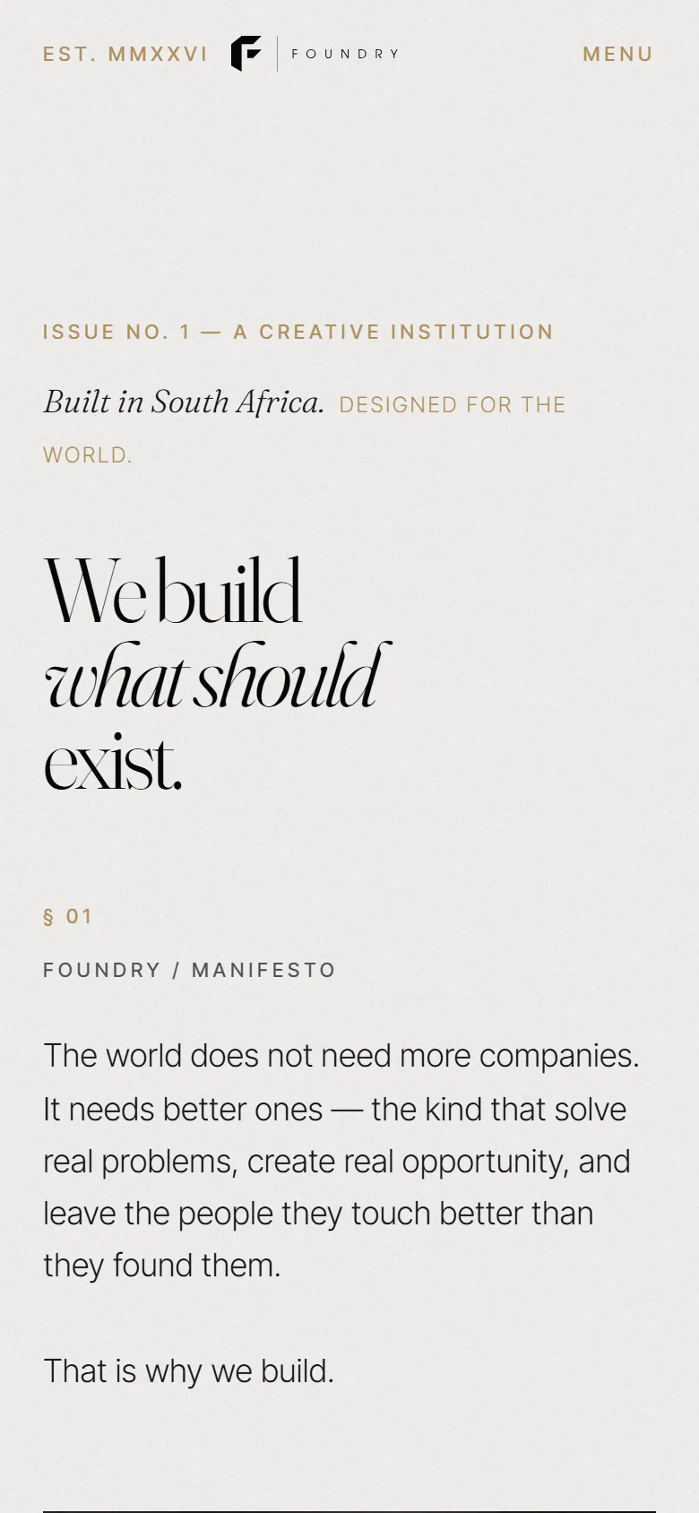 Foundry on a phone.